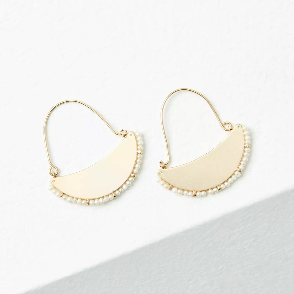 Crescent Hoop Earrings